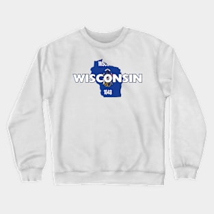 Wisconsin Colored State Crewneck Sweatshirt